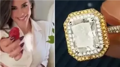 الفنانة ياسمين صبري تغيظ الجميع وتعاود ارتداء خاتم خطبتها من أبو هشيمة.. هل مشت على خطى شيرين وتزوجته مرة اخرى!!