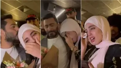 مش ماسكة نفسها .. تصرف غريب من فتاة عند رؤيتها تامر حسني