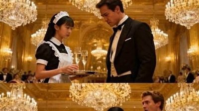 أجبرها زوجها أن تعمل خادمة في حفله… لكنه لم يعلم أن الجميع سيقف احترامًا لها بعد دقائق