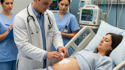 اثناء تغير ضمادات شابه فى غيبوبه